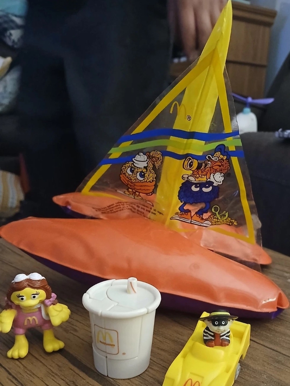1988 McDonald’s Happy Meal Toys Lot Sailboat Yellow Car Figures
